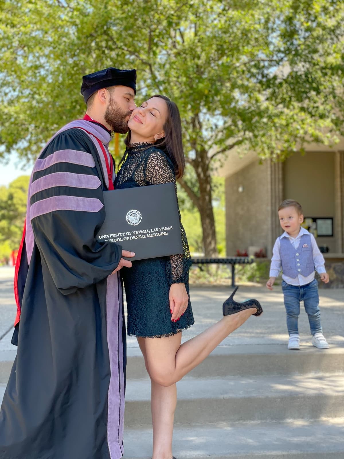 Dr. Alex Chireau - UNLV School of Dental Medicine graduation with family